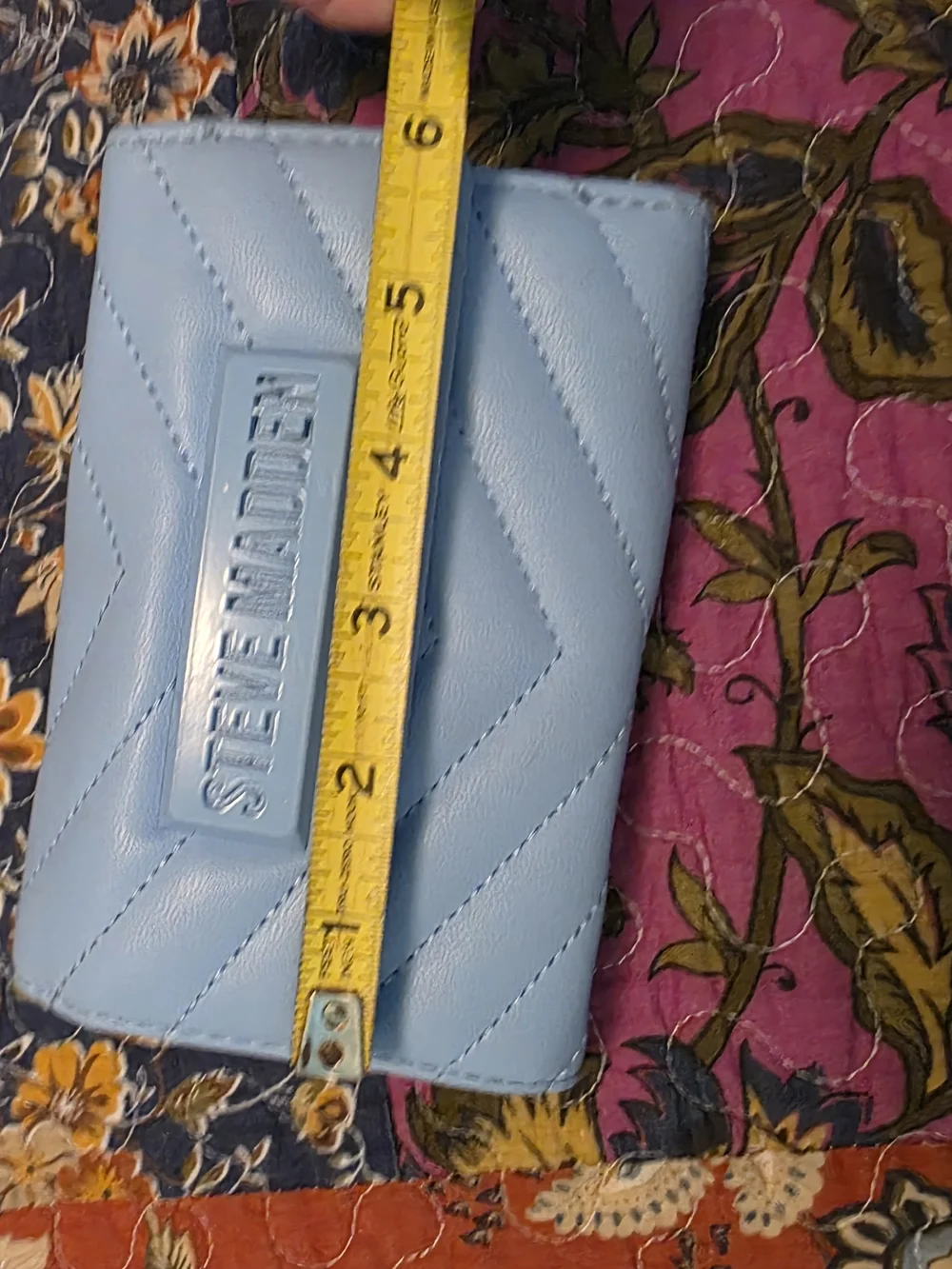Steve Madden Light Blue Quilted Wallet